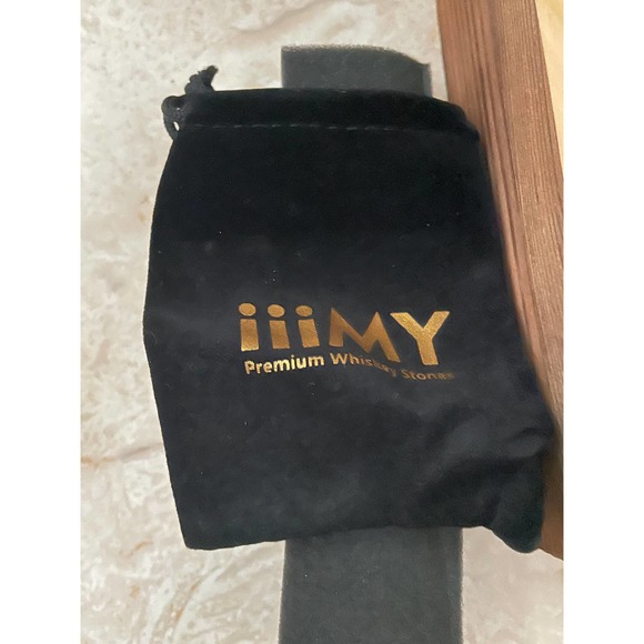 IIIMY Whisky Glass Gift Set in Wooden Box - Glass, Slate Coaster & Steel Tongs - Picture 2 of 10